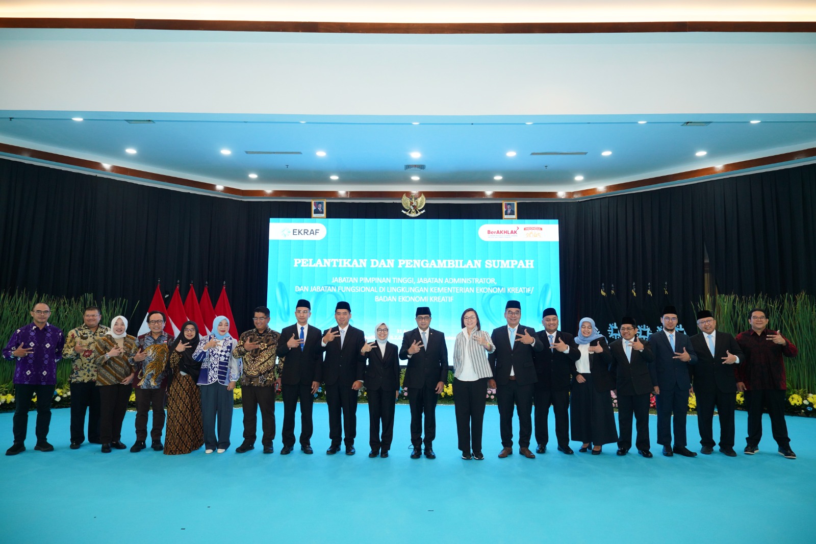 Lantik Pejabat Baru, Menteri Ekraf Siap Perkuat Strategi dan Kinerja Organisasi