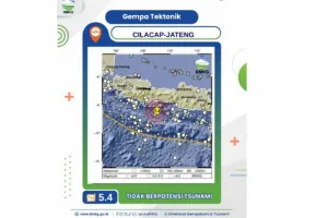 Cilacap Diguncang Gempa M5,4 Jumat (4/9) Siang Ini, Warga Panik