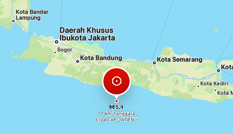 Gempa M5,3 Guncang Selatan Jawa Dekat Cilacap, BMKG Pasti...