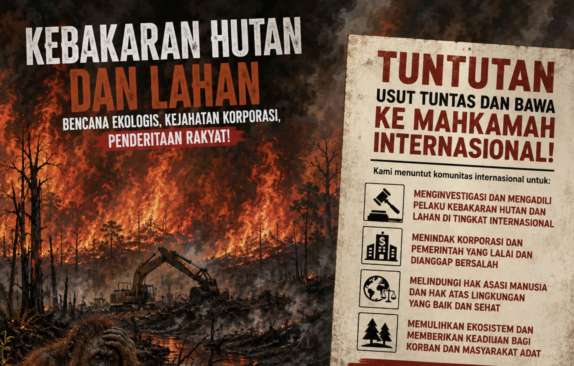 Indonesia Berpotensi Digugat ke Mahkamah Internasional Jika Gagal Atasi Kebakaran Hutan dan Lahan