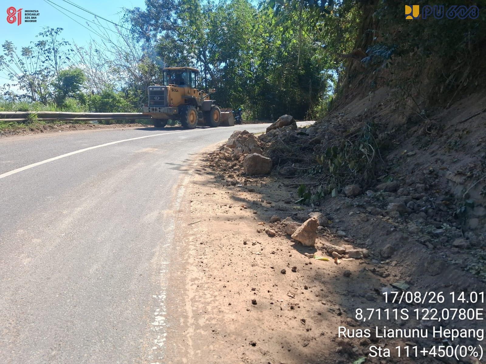 19 Ruas Jalan di NTT Pasca Gempa Sudah Fungsional Lagi