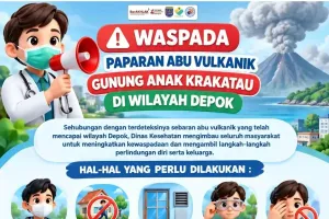 Dinkes Depok Imbau Warga Lindungi Diri dari Paparan Abu Vulkanik