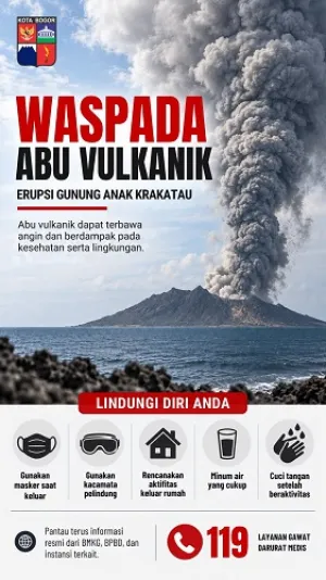 Wali Kota Bogor Imbau Warga Gunakan Masker Hadapi Abu Vulkanik Anak Krakatau  