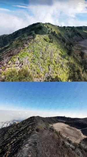 Water Bombing Karhutla Kawah Ijen Dihentikan karena Cuaca, Api Bergeser ke Areal Perhutani