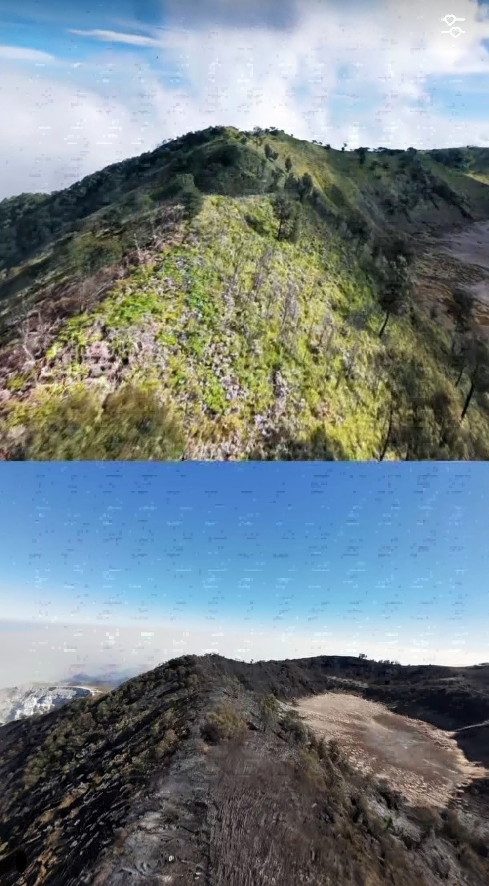 Water Bombing Karhutla Kawah Ijen Dihentikan karena Cuaca...