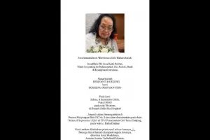 Kabar Duka, Putri Sulung Jenderal Hoegeng Reniyanti Meninggal Dunia di Usia 78 Tahun, Sempat Jalani Perawatan Jantung