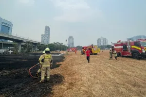 Karhutla Sampai Jakarta, Lapangan Sepak Bola di Pancoran Kebakaran