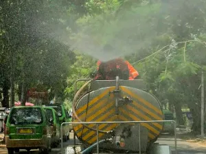 Pemkot Bogor Minimalisir Sebaran Abu Vulkanik dengan Terus Lakukan Penyemprotan “Water Mist”