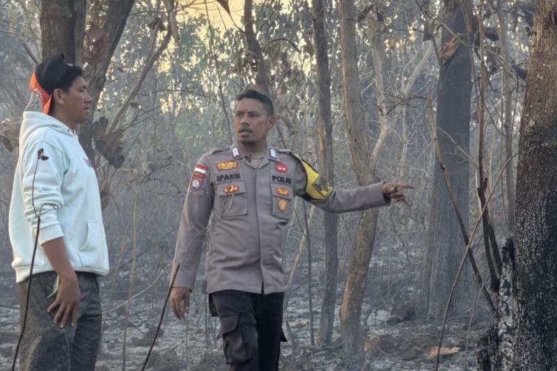 Polres Kepulauan Tanimbar Padamkan Titik Api di Perladang...