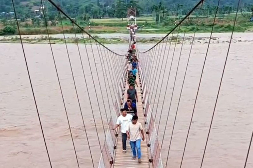Jembatan Gantung Perintis 265 Meter di Aceh Tenggara 