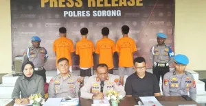 Polres Sorong Buru Delapan DPO Sindikat Pencurian 20 Sepeda Motor