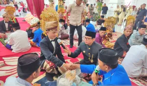 Asoy, 10 Pasang Pengantin Nikah Bareng di Bengkulu, Gratis Pula