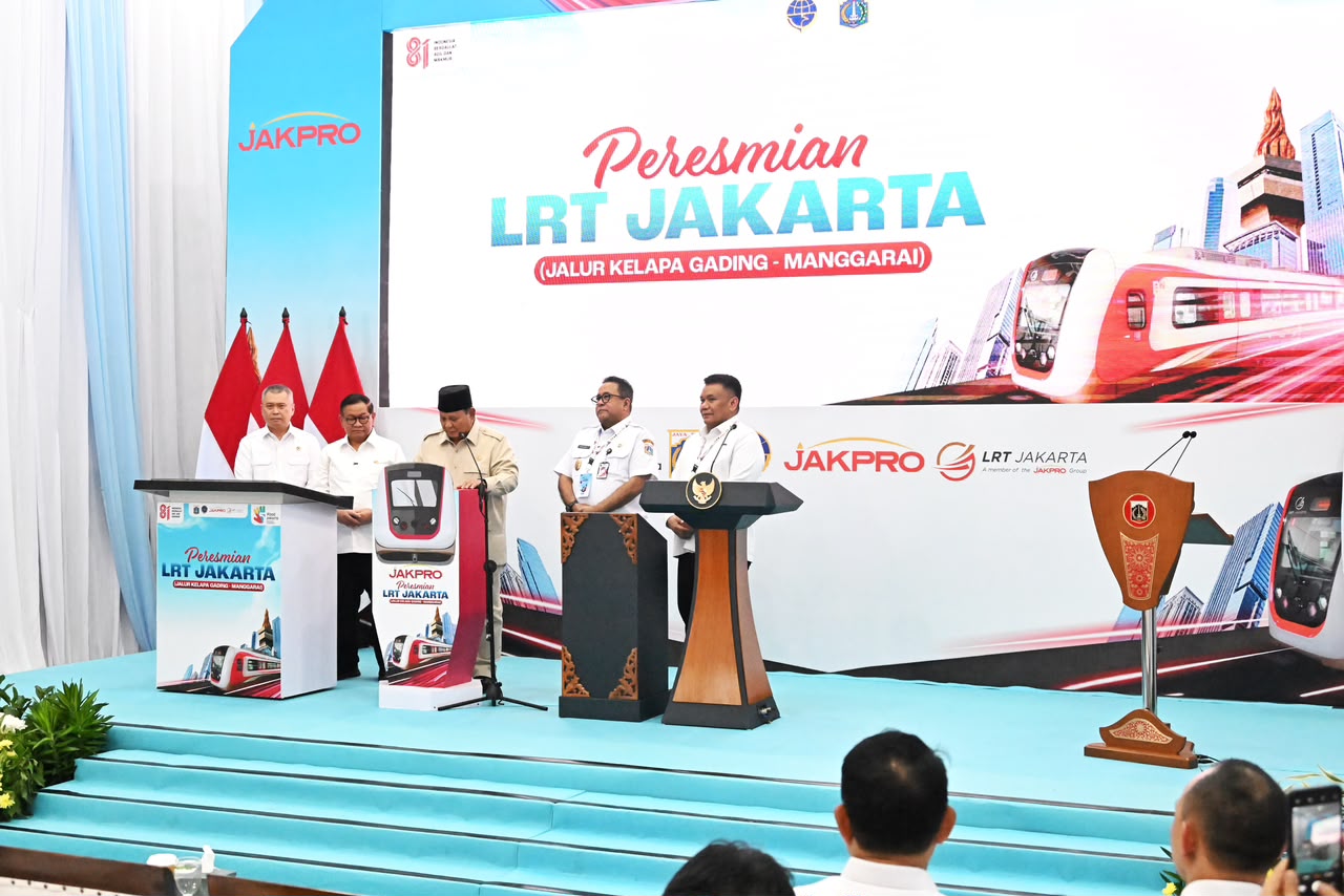 Presiden Prabowo Resmikan LRT Jakarta Lintas Kelapa Gading–Manggarai