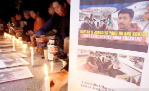 IJTI Sulsel Gelar Doa Bersama untuk 5 Jurnalis yang Hilang di Perairan Selat Sunda
