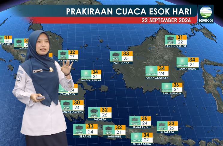 BMKG: Cuaca Jakarta Hari Ini Cerah Berawan hingga Hujan R...