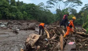 SAR Lakukan Pencarian Dua Warga yang Hilang akibat Banjir Bandang di Solok