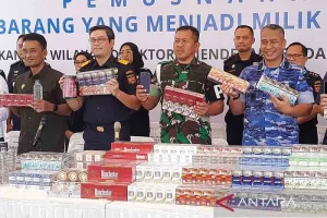 1,46 Juta Batang Rokok Ilegal Dimusnahkan Bea Cukai Aceh 