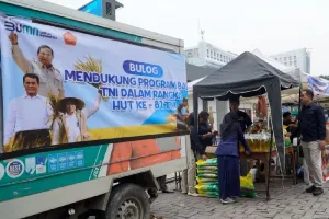 Sambut HUT TNI, Perum Bulog Sumatera Utara Pasok 60 Ton Beras Perluas Akses Pangan 