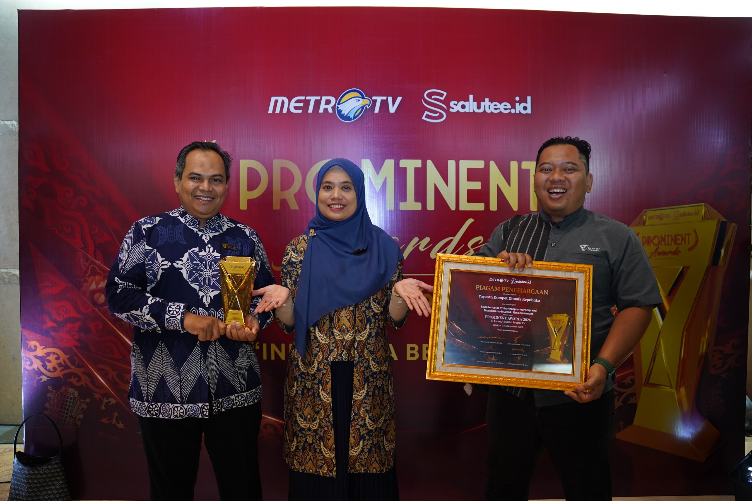 Dompet Dhuafa Raih Prominent Awards 2026 dari Metro TV