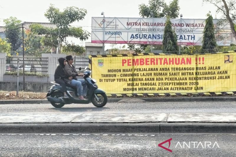 Imbas Rekonstruksi, Jalan Setiadarma Tambun Ditutup Tiga Pekan 
