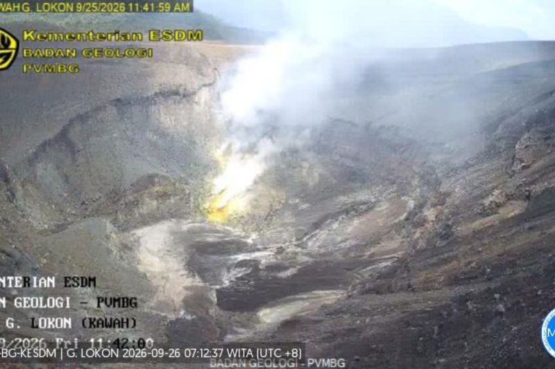 Gempa Vulkanik Gunung Lokon Mendadak Meningkat, Warga Dii...