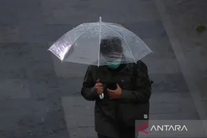 BMKG Prakirakan Hujan Ringan hingga Lebat di Sejumlah Kota pada Senin Ini