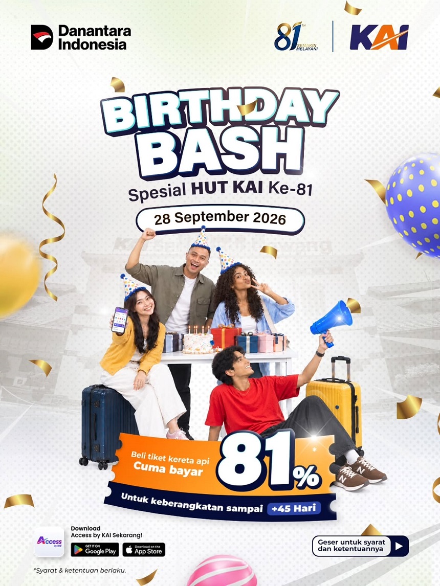HUT ke-81 KAI, 18 KA dari Daop 2 Bandung Hadirkan Tarif S...