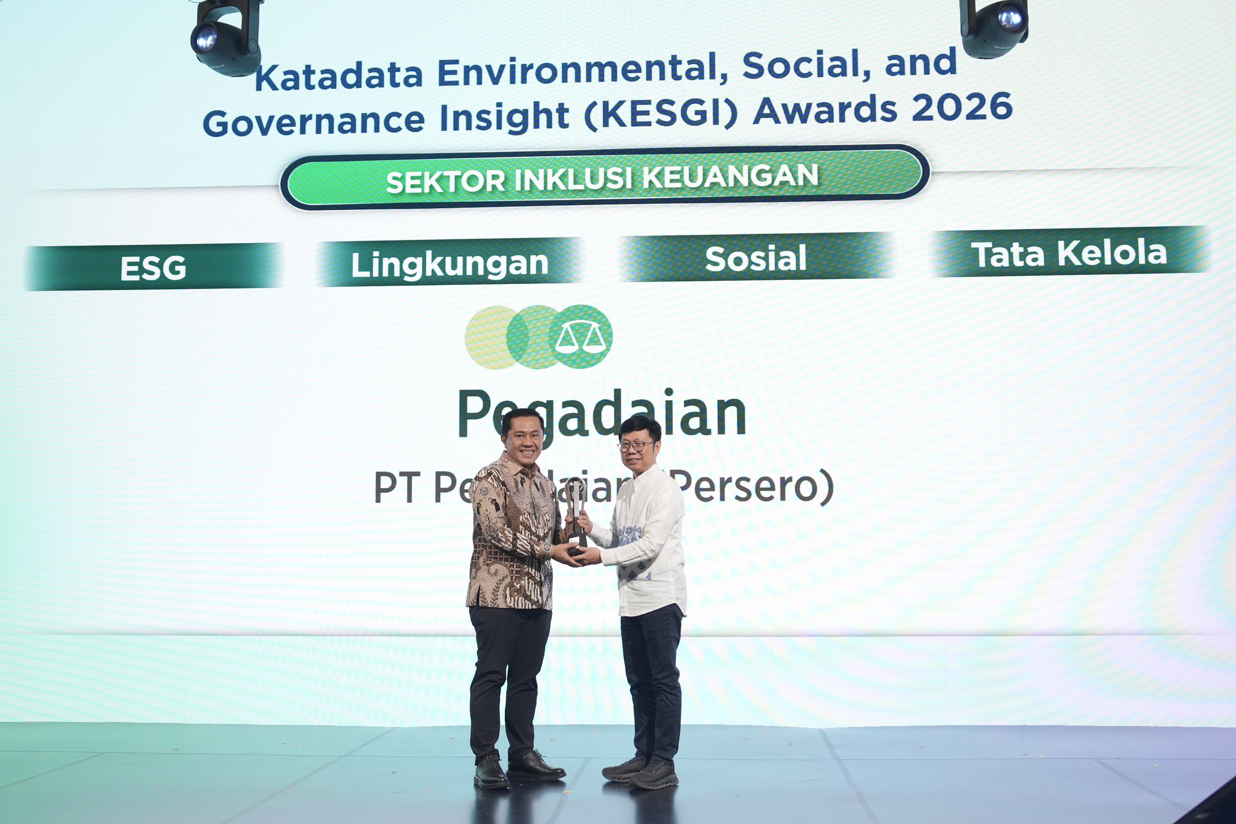 Pegadaian Raih Empat Penghargaan ESG di KESGI Award 2026