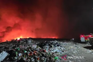 Kebakaran Melanda TPA Jatibarang Semarang