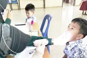 Banyak Anak Tak Sadar Alami Gangguan Mata, Puskesmas Seijang Gelar Cek Kesehatan Massal