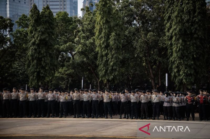 Ada Aksi Buruh di DPR, Pold...
