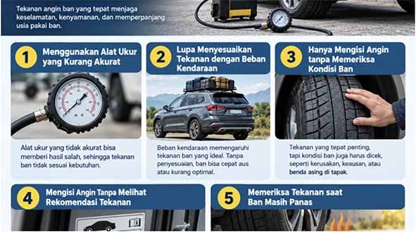 Jangan Asal Pompa! Ini Daftar Tekanan Angin Ban Motor dan Mobil yang Aman dan Ideal