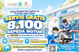 Jangan Sampai Ketinggalan! Pemprov Jatim Buka Servis Motor Gratis di 350 SMK, Target 8.100 Unit!