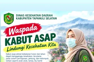 Dinkes Tapanuli Selatan Imbau Warga Pakai Masker Dampak Kabut Asap