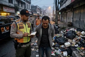 OTT Dini Hari di Surabaya Dapati Empat Orang Buang Sampah Sembarangan
