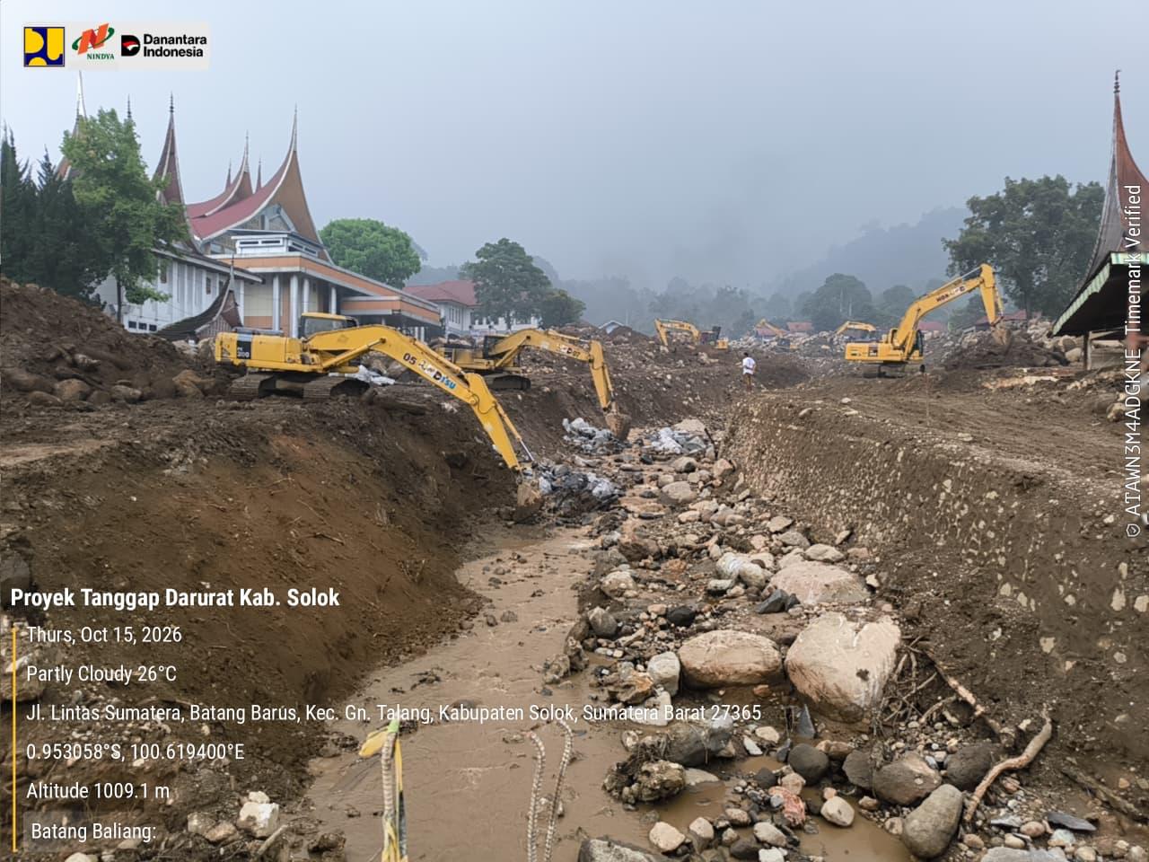 PU Kebut Perbaiki Alur Sungai Batang Baliang di Solok, Sudah 780 Meter Beres