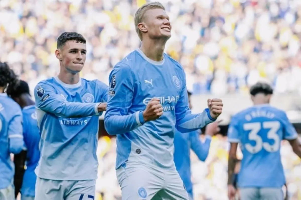 Erling Haaland Menggila! Dua Golnya Antar Manchester City...