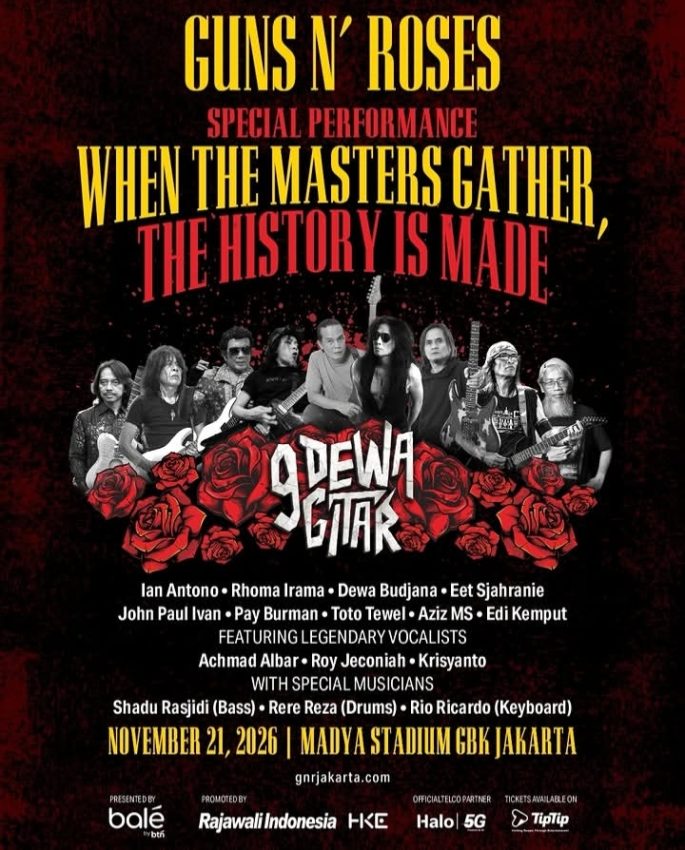 Konser Gun N Roses Jakarta Diperkuat oleh Para Musisi Rock Indonesia