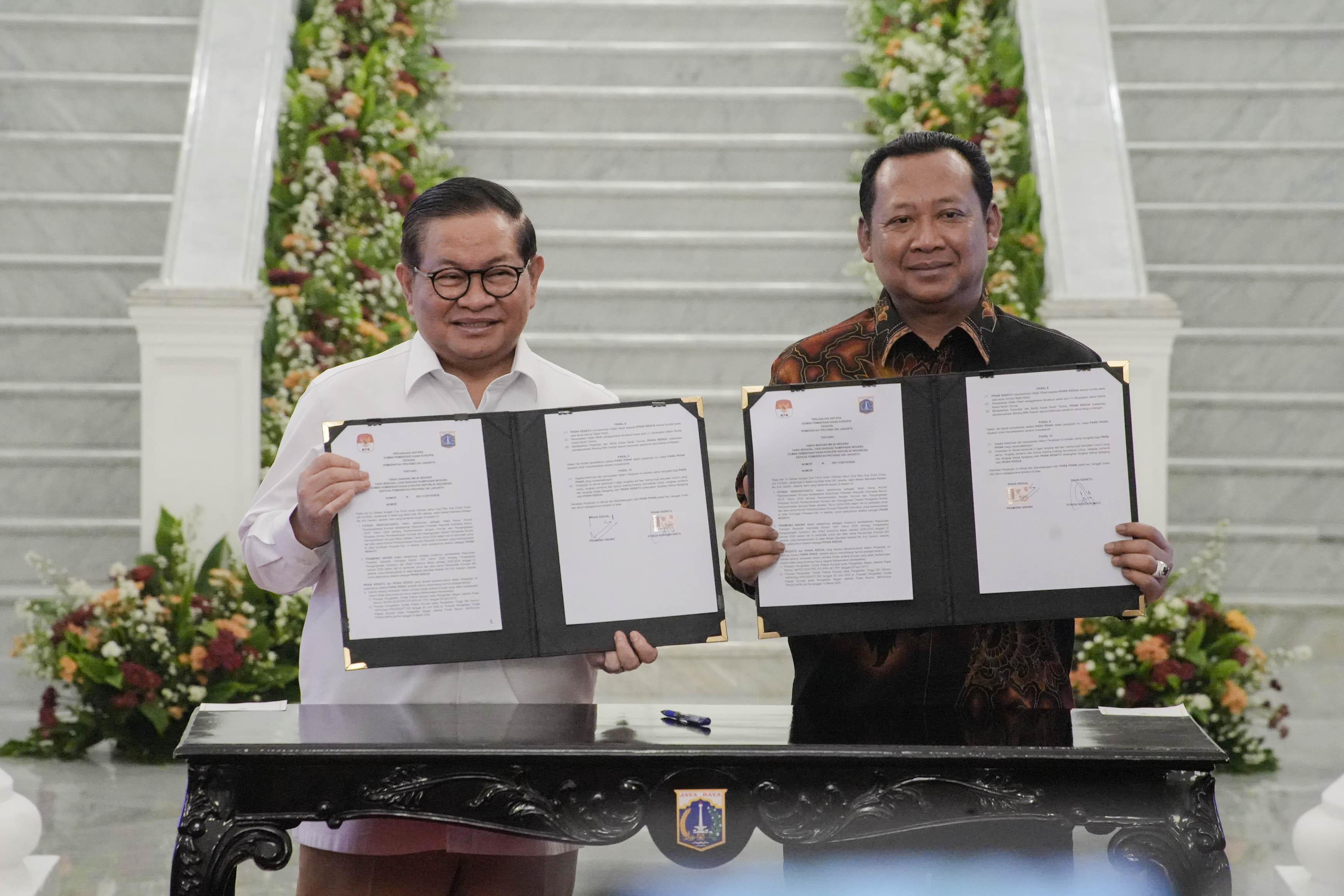 Pemprov DKI Terima Hibah Aset Rp9,65 Miliar dari KPK