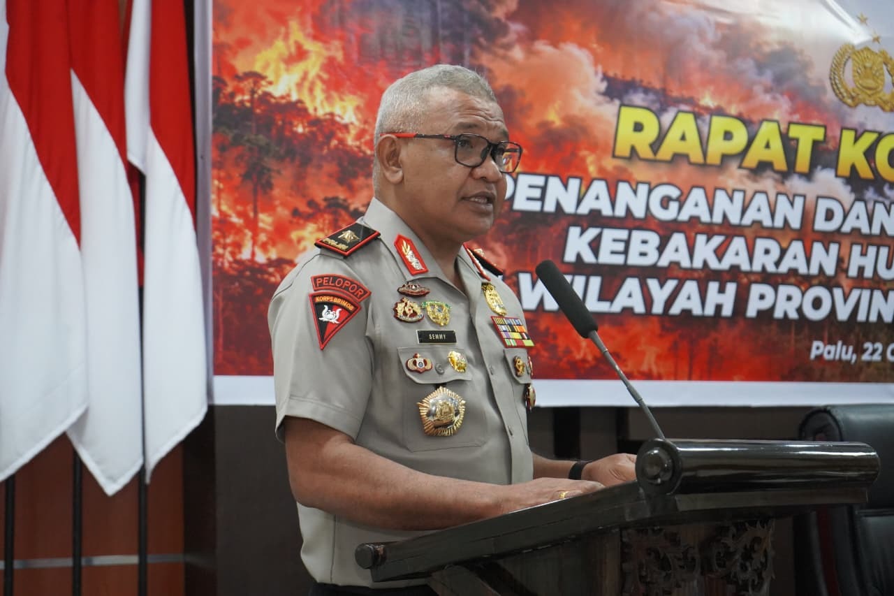 Wakapolda Sulteng Pimpin Rakor Karhutla, Perkuat Patroli dan Deteksi Dini Titik Api