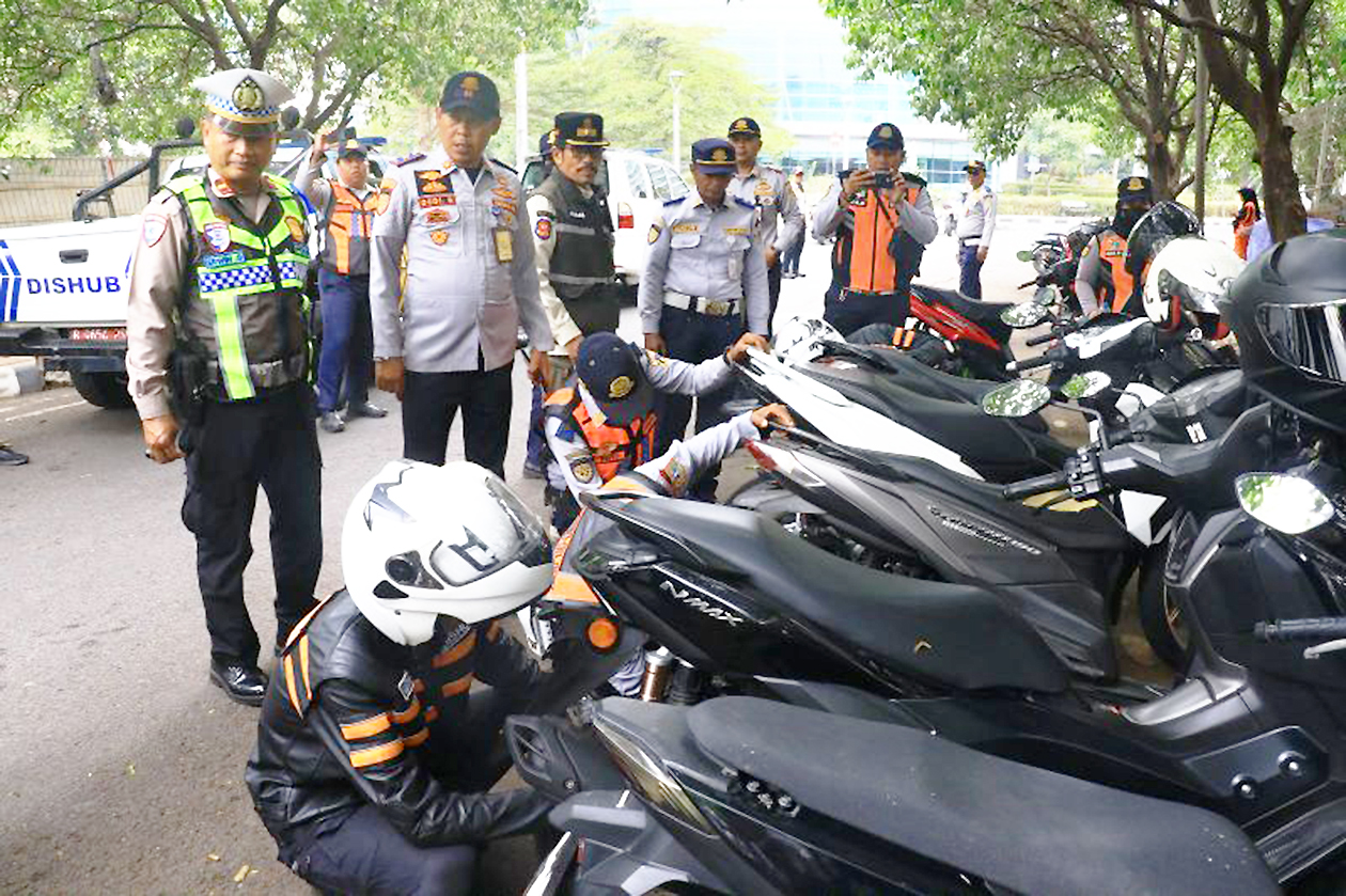 Sapu Bersih Parkir Liar CNI Kembangan, 179 Motor Kena Operasi Cabut Pentil