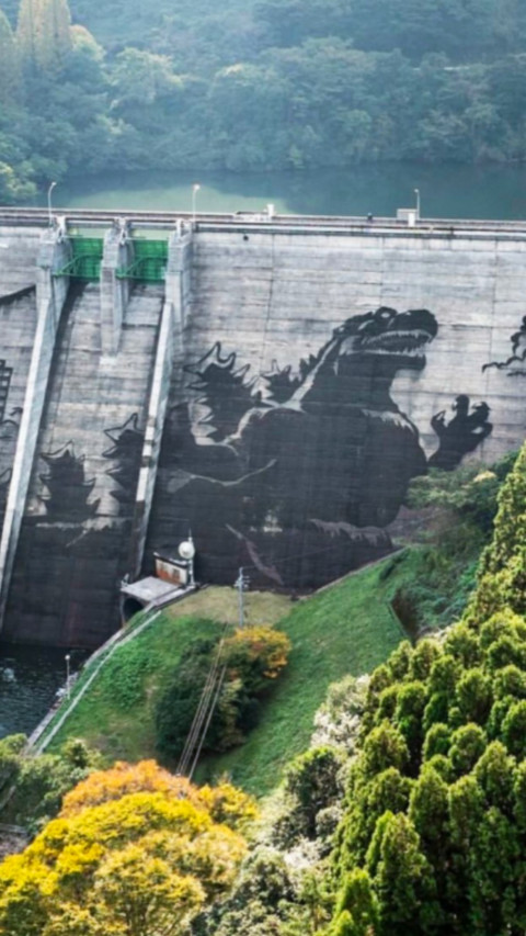 Monster Godzilla Terpantau di Bendungan Jepang!