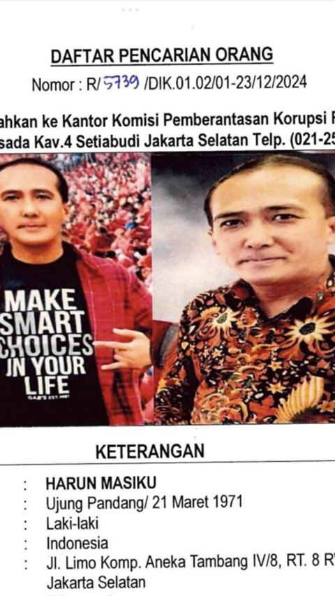 Ini Foto Terbaru Buron yang Paling Dicari oleh KPK