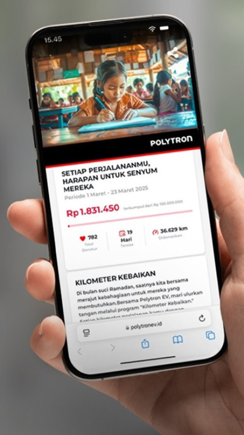 Polytron Konversi Setiap KM Perjalanan Pengguna Motor Listrik Jadi Donasi