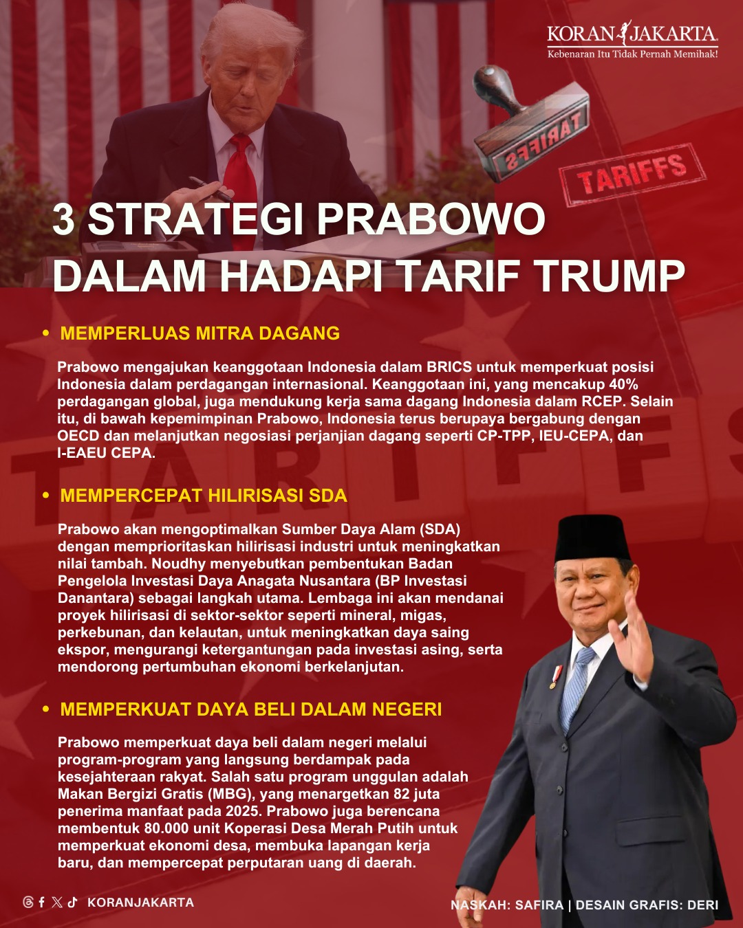 3 Strategi Prabowo dalam Hadapi Tarif Trump