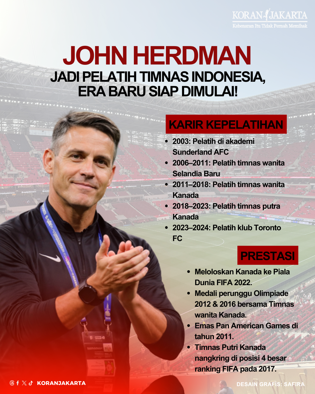 John Herdman Jadi Pelatih Timnas Indonesia, Era Baru Siap Dimulai!